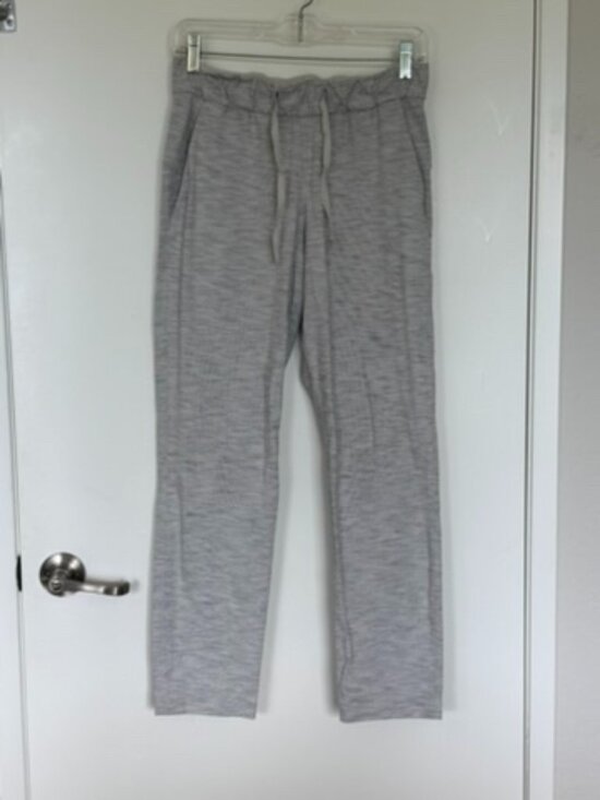 lululemon athletica Pants - Lululemon Heathered Gray Straight-Leg Lounge Jogger | Size 4